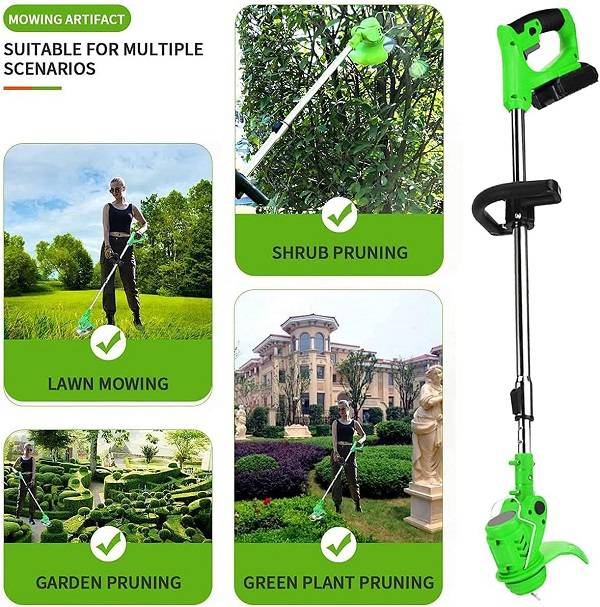 Portable Electric Lawn Mower 48V Rechargeable 15000Mah Battery