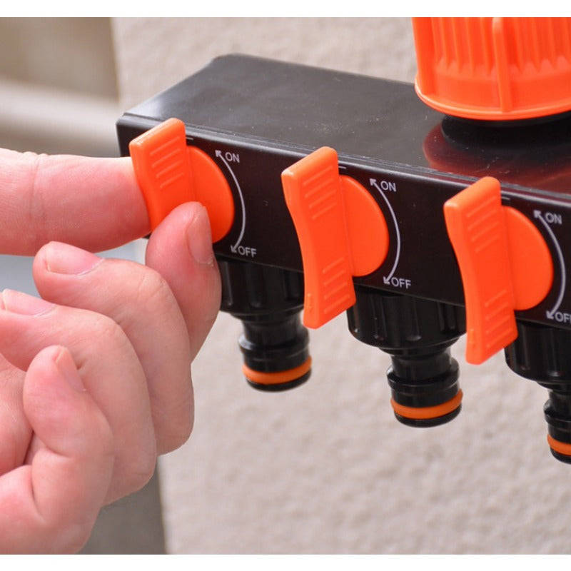 Convenient 4-Way Garden Hose Dispenser With 4 Independent Switches