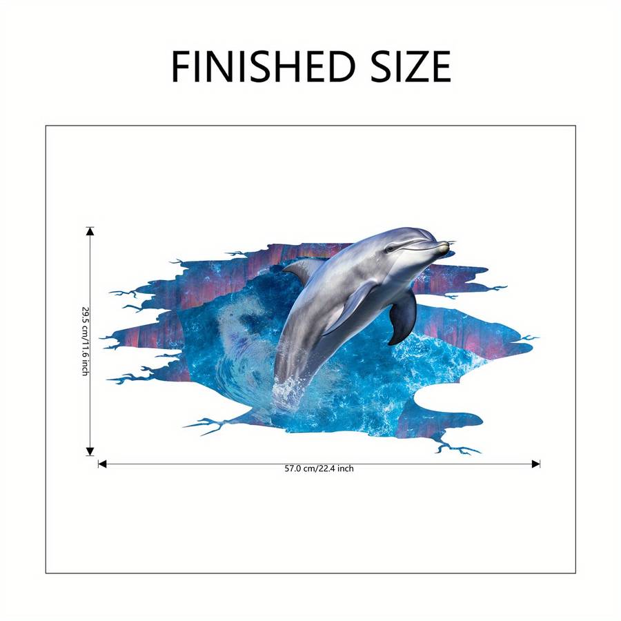 Dolphin Wall Sticker3D Undersea Sticker
