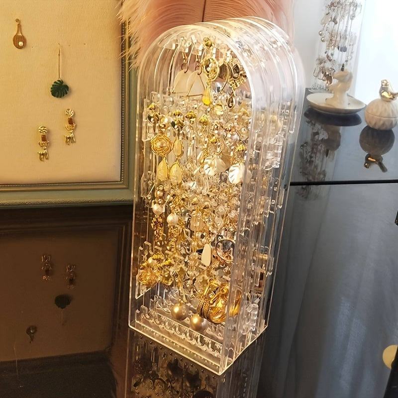 Convenient Foldable Jewelry Display Stand Two-Door Jewelry Display Stand