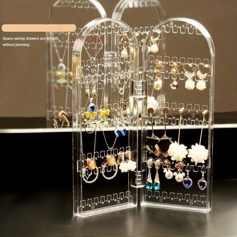 Convenient Foldable Jewelry Display Stand Two-Door Jewelry Display Stand
