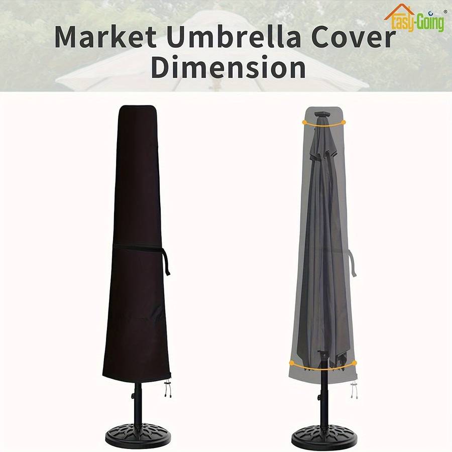1pc Waterproof Umbrella Cover - Uv Protection, Dustproof, Fits 84-125 Inch Market Umbrellas