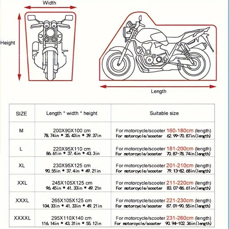 Premium Waterproof And Uv Resistant Motorcycle Cover