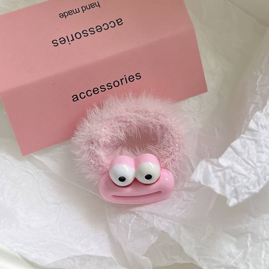 Adorable Plush Big-Eyed Monster Hair Ties