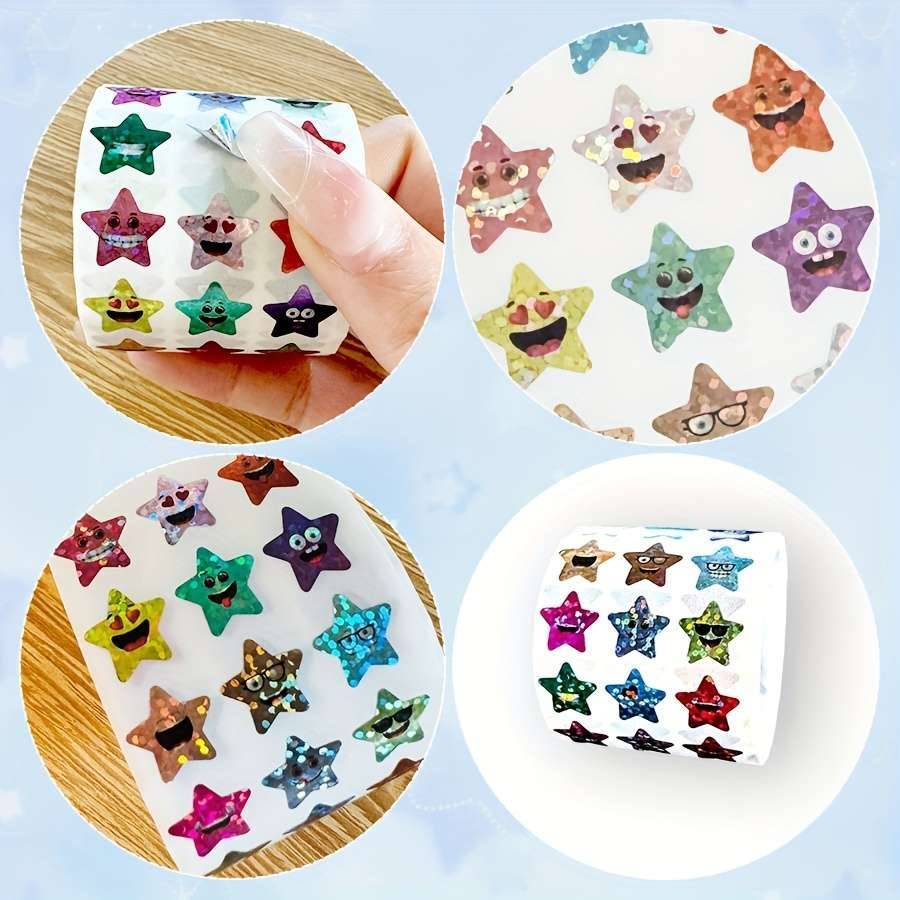 1500pcs Shiny Foil Star Stickers Set
