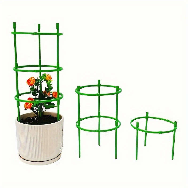 60-Pack Stackable Plastic Plant Support Rings