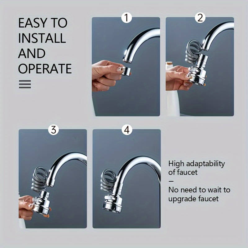 Universal 3-Mode Spray Kitchen Faucet Extender