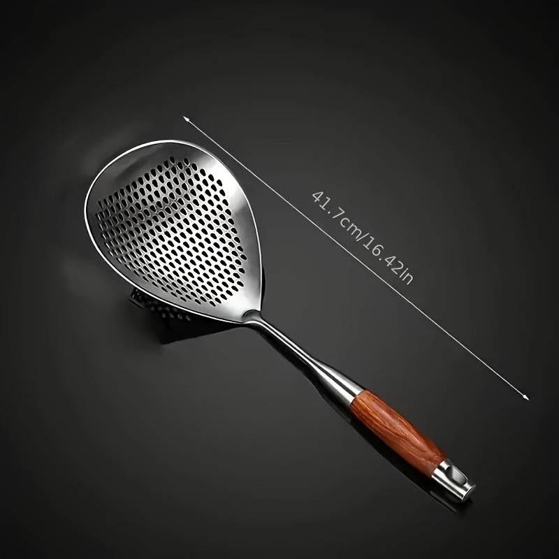1pc Large Stainless Steel Colander Skimmer