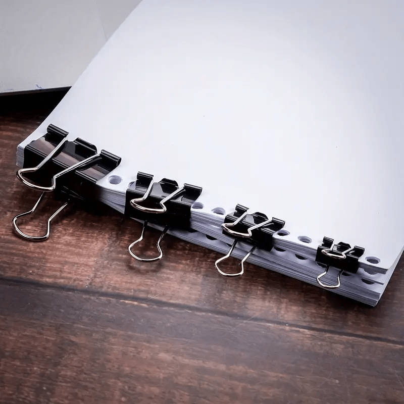 30pcs Black Metal Paper Clips