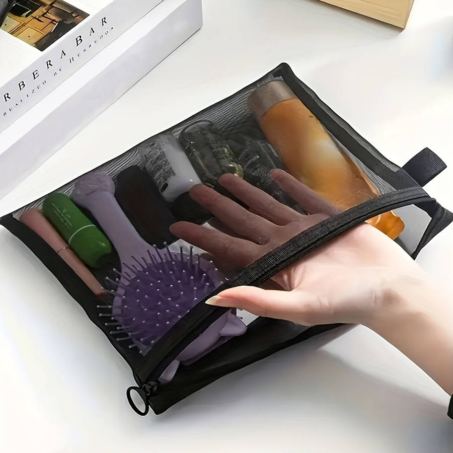 Lightweight Mesh Travel Toiletry Bag Set