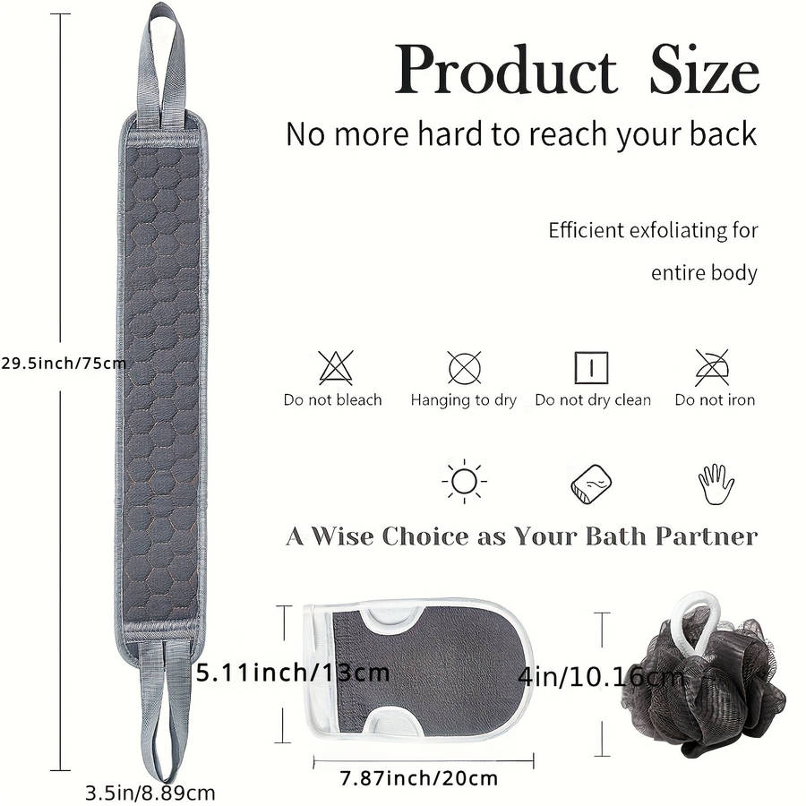 Exfoliating Back Scrubber Set