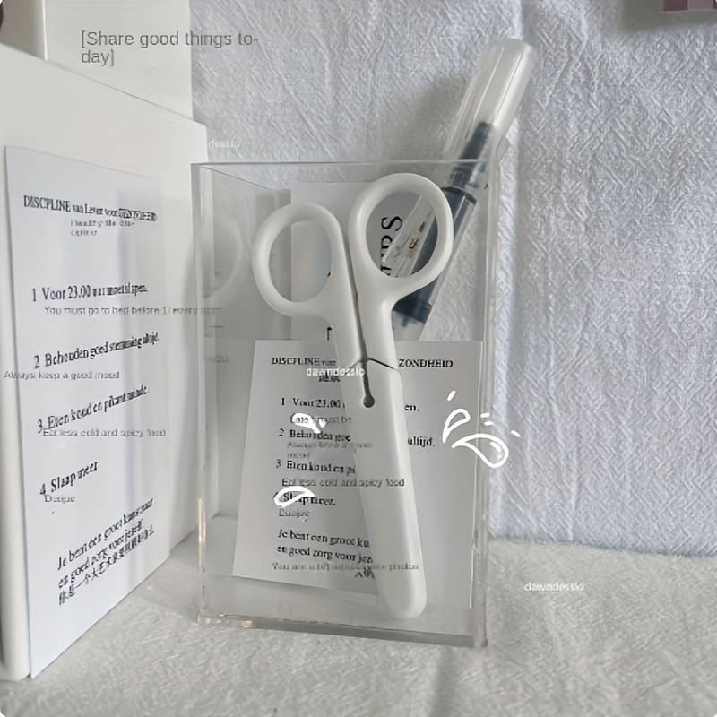 Compact White Stainless Steel Scissors