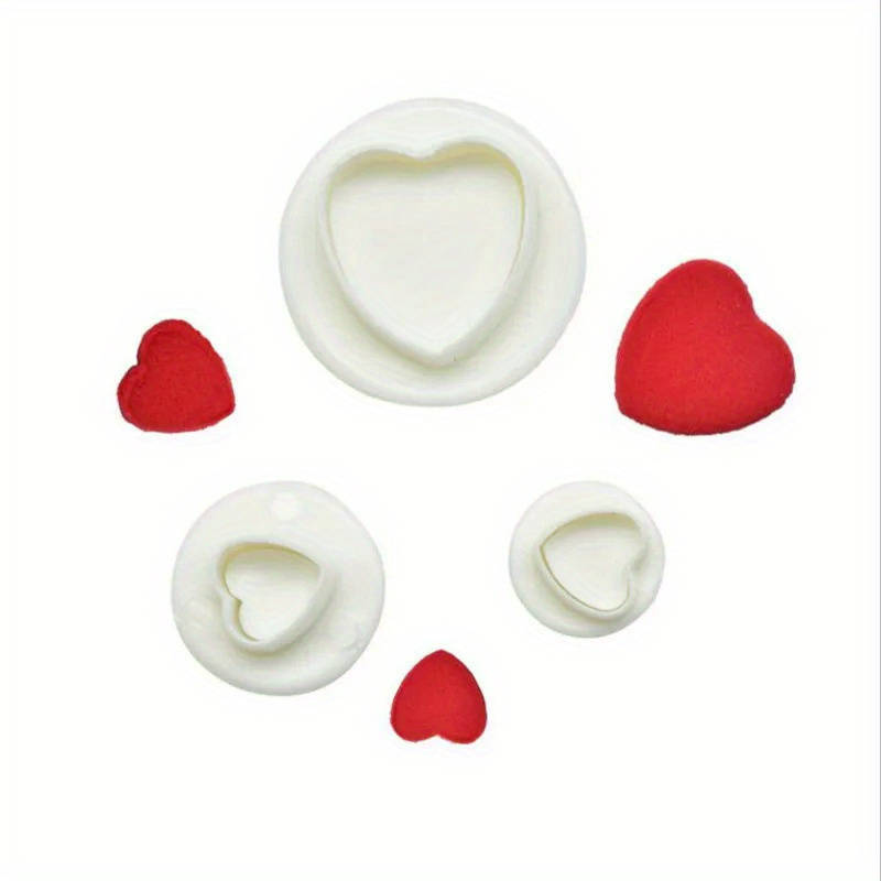 3pcs Pop-Up Heart Cookie Cutter Set
