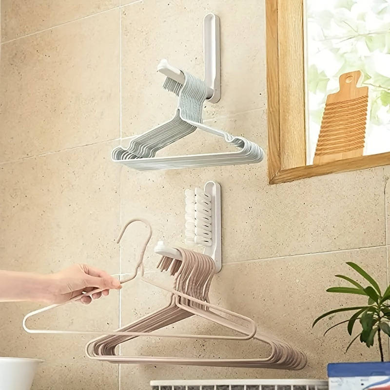 1pc Fashion Style Wall-Mounted Foldable Hanger Organizer