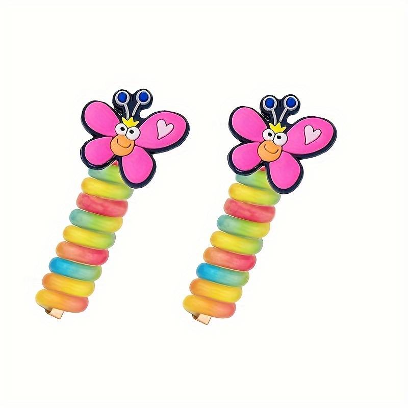 Butterfly Braided Telephone Wire Hair Ties For Teen Girls