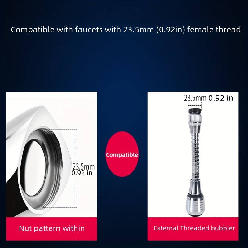 1pc Universal 360° Rotatable Faucet Aerator