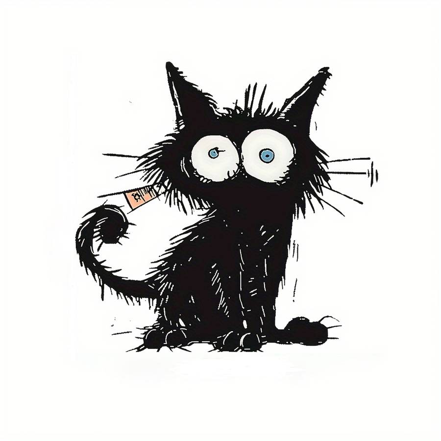 Charming Black Cat for Switch Sticker