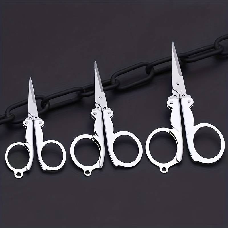 Small Folding Scissors Portable Travel Scissors Stainless Steel Cutter Mini Scissors For Home Office