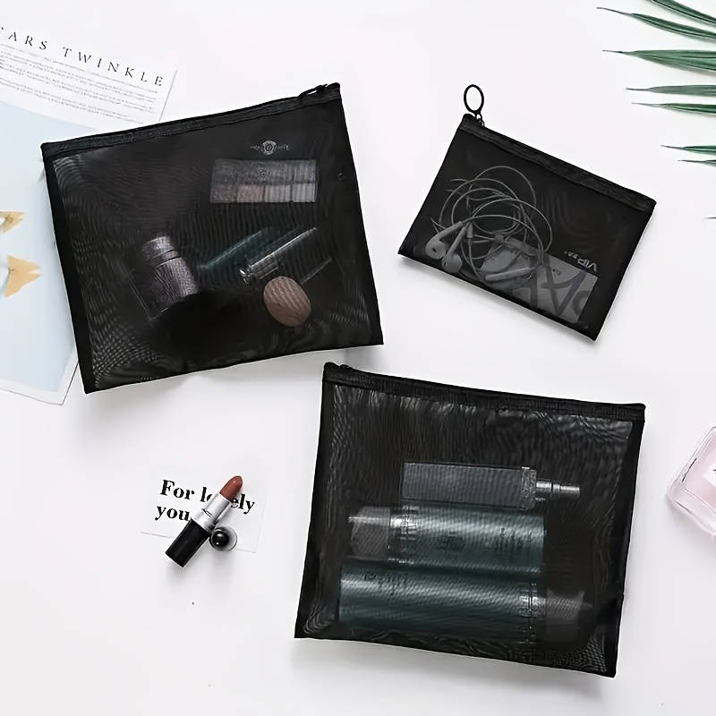 Lightweight Mesh Travel Toiletry Bag Set