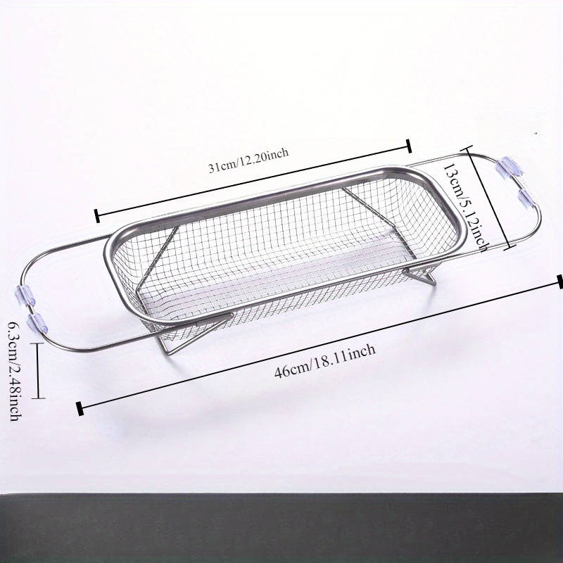 1pc Extendable Stainless Steel Colander