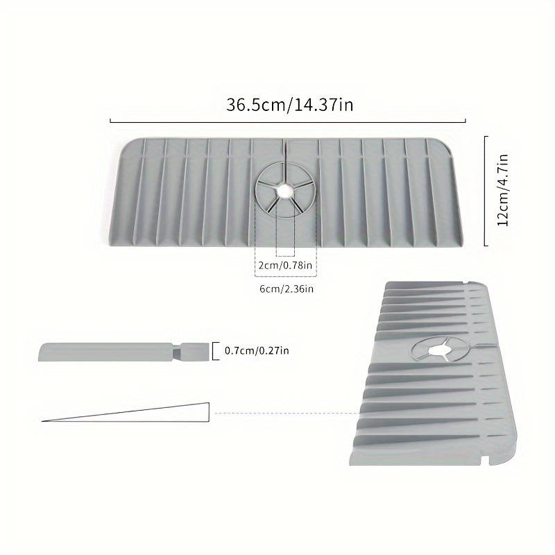 1pc Silicone Faucet Splash Guard -