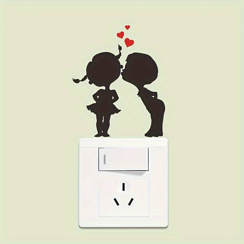 Cartoon Couple Switch Sticker