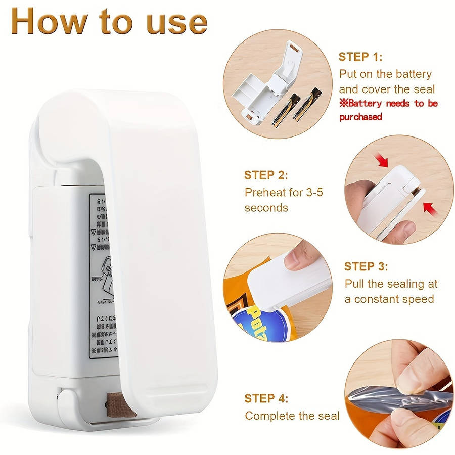 Compact Portable Snack Sealer