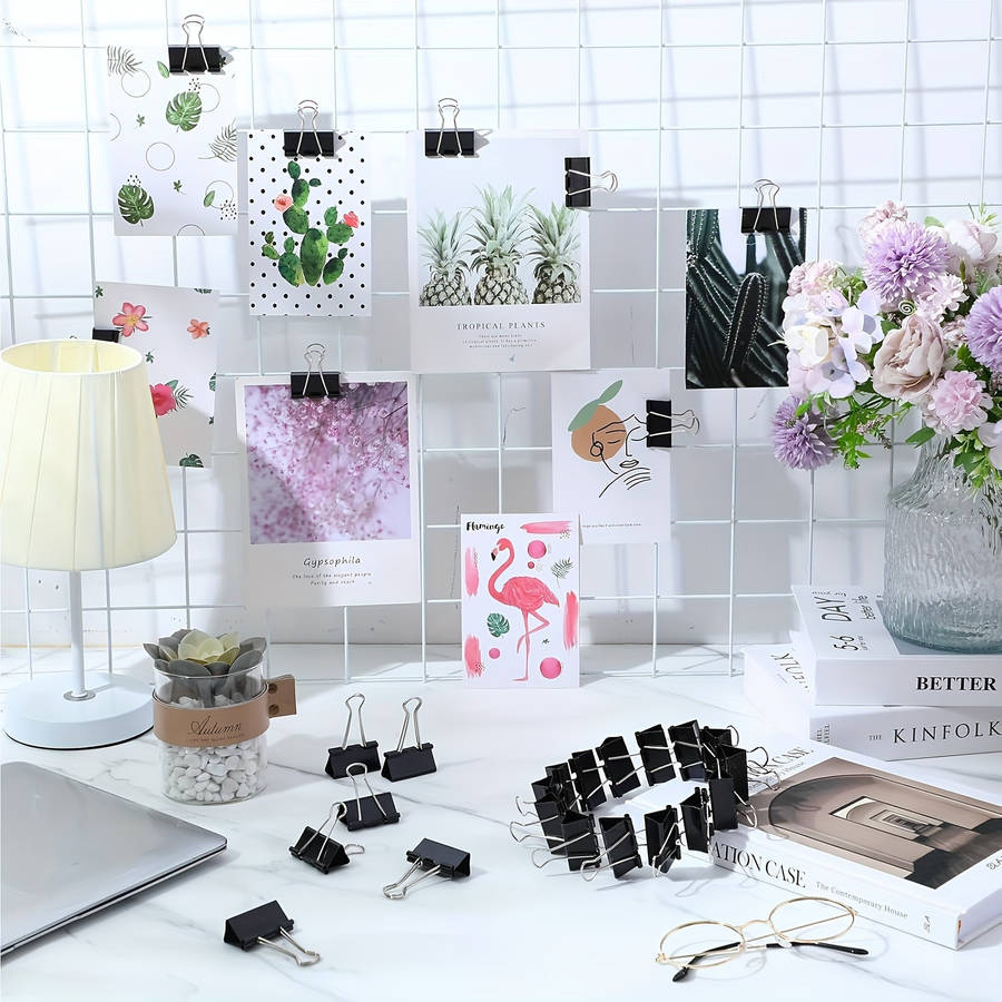 30pcs Black Metal Paper Clips