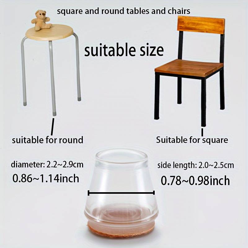 12pcs Silicone Chair Leg Protectors