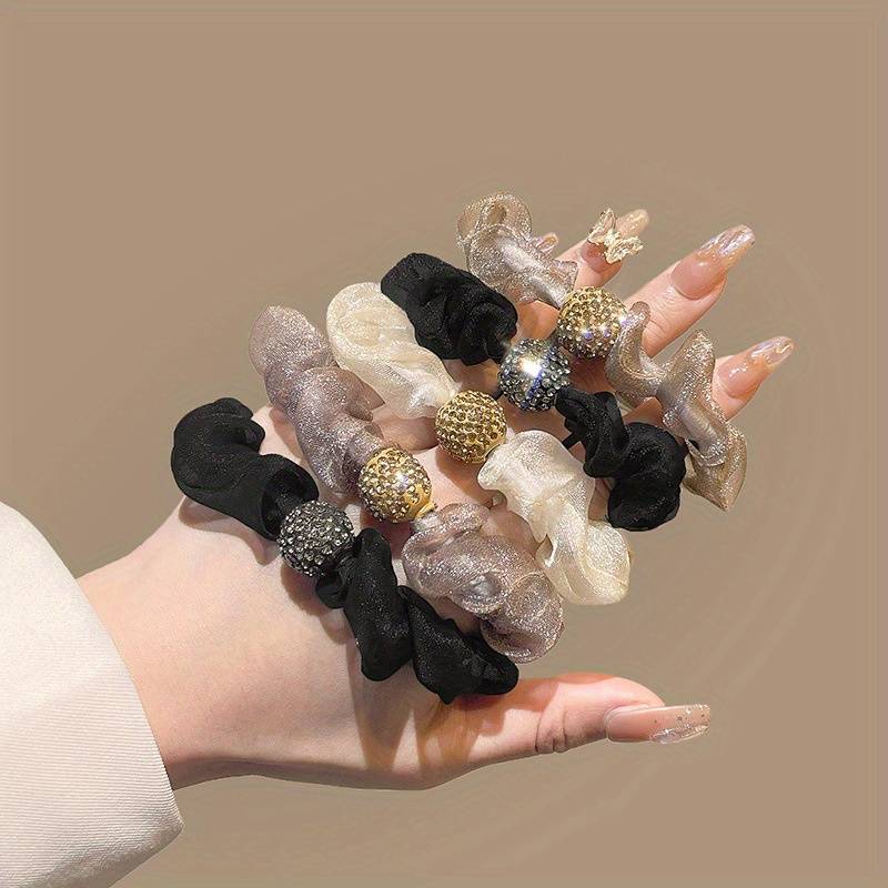 Elegant Rhinestone Mesh Hair