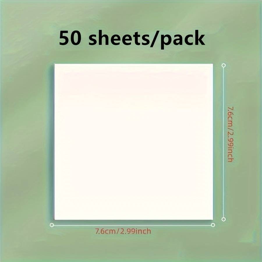 2 Packs 100 Sheets Transparent Waterproof Sticky Notes