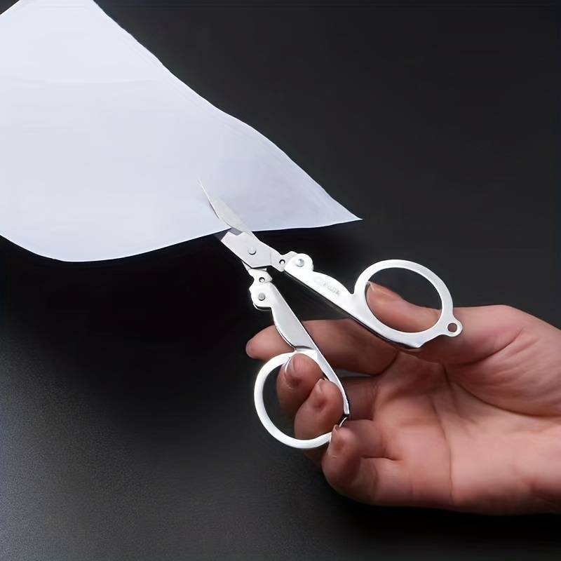 Small Folding Scissors Portable Travel Scissors Stainless Steel Cutter Mini Scissors For Home Office