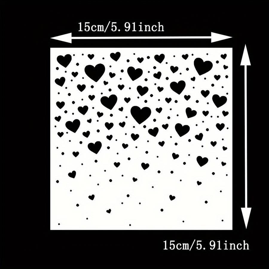 Hearts Pattern Cake Stencil