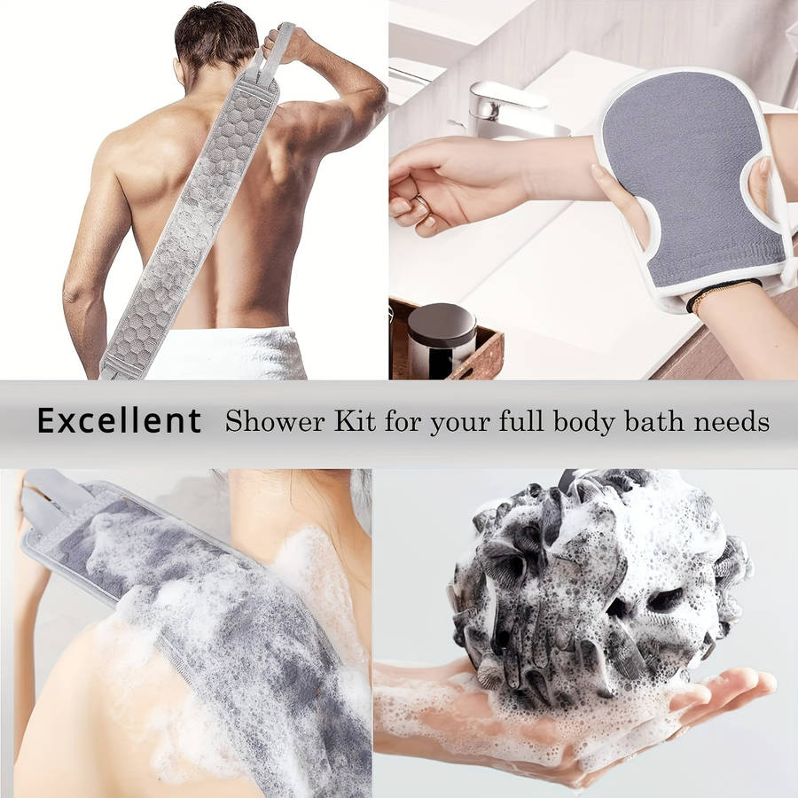 Exfoliating Back Scrubber Set