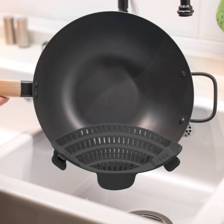 1pc  Adjustable Silicone Clip-On Pot Strainer
