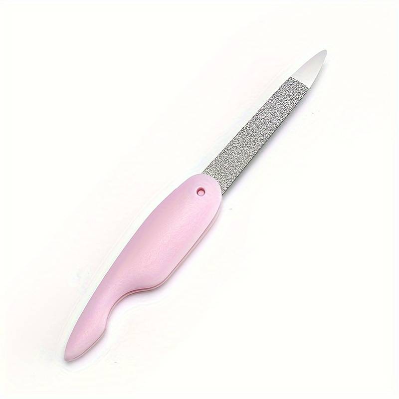Stainless Steel Nail File with Double Polishing and Sanding Strips