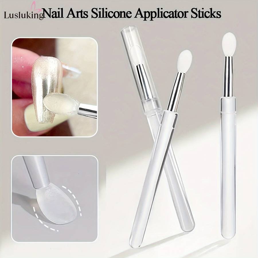 1pc Multifunctional Nail Art Silicone Applicator Stick