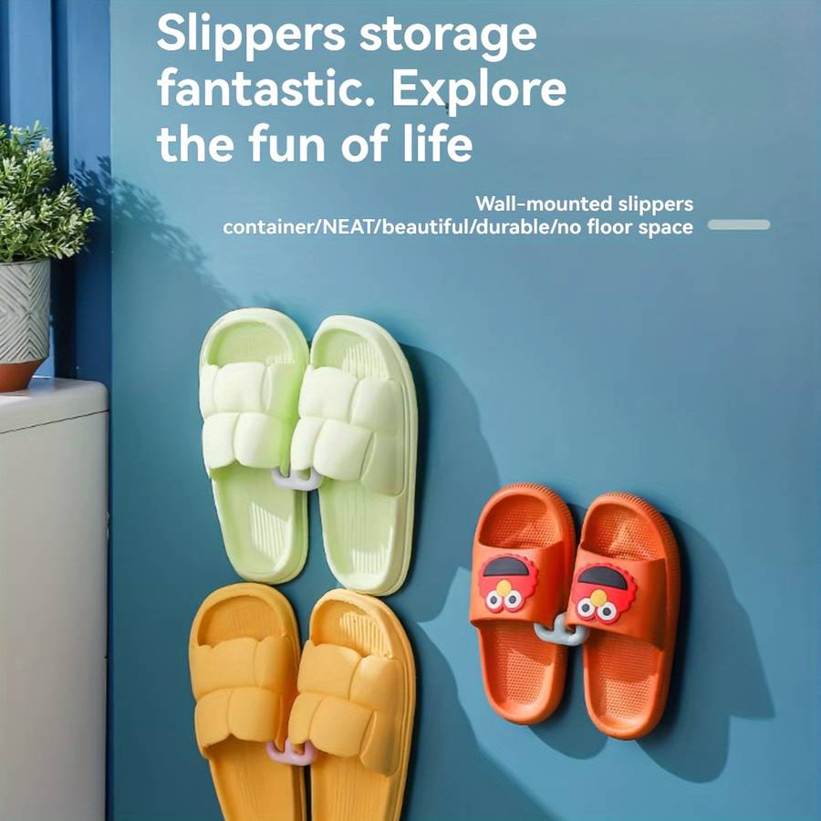 5pc Plastic Wall Mounted Shoe Rack