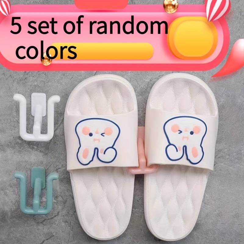 5pc Plastic Wall Mounted Shoe Rack