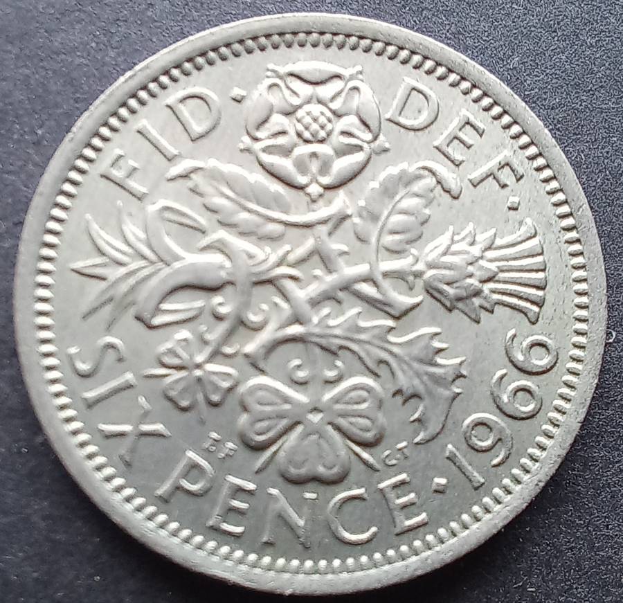 Great Britain 1966 Sixpence