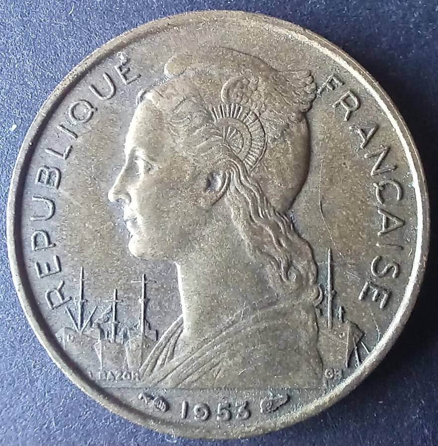 Madagascar 1953 20 Francs
