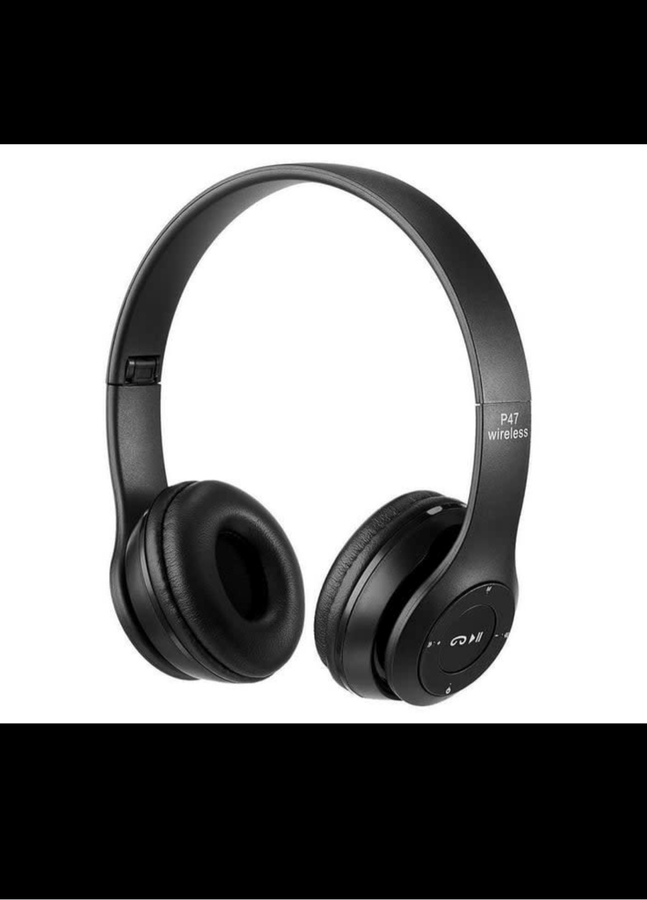 P47 Wireless Bluetooth Headphones lot black and one blue
