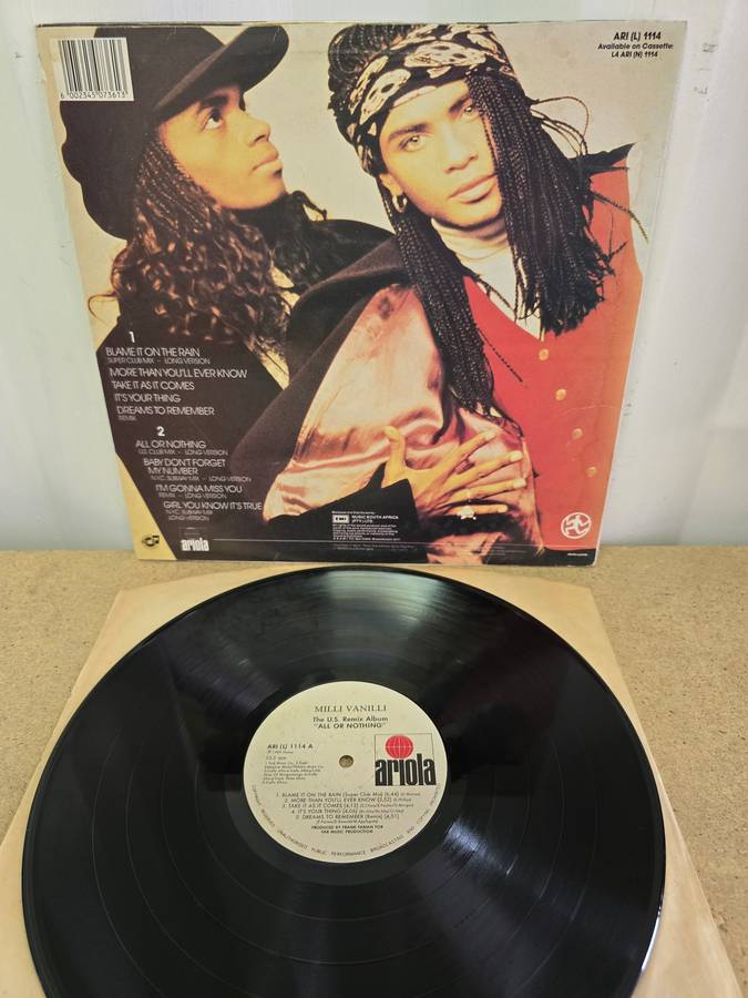MILLI VANILLI- ALLNOR NOTHING- LP