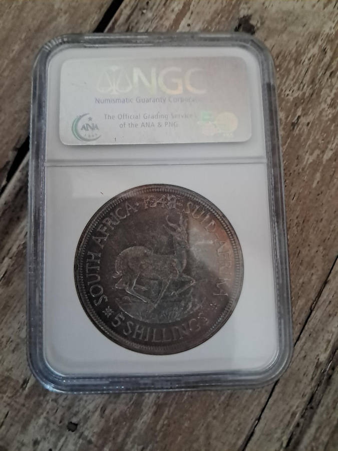 1948 5 Shillings. Very highly graded by the NGC. PF67!