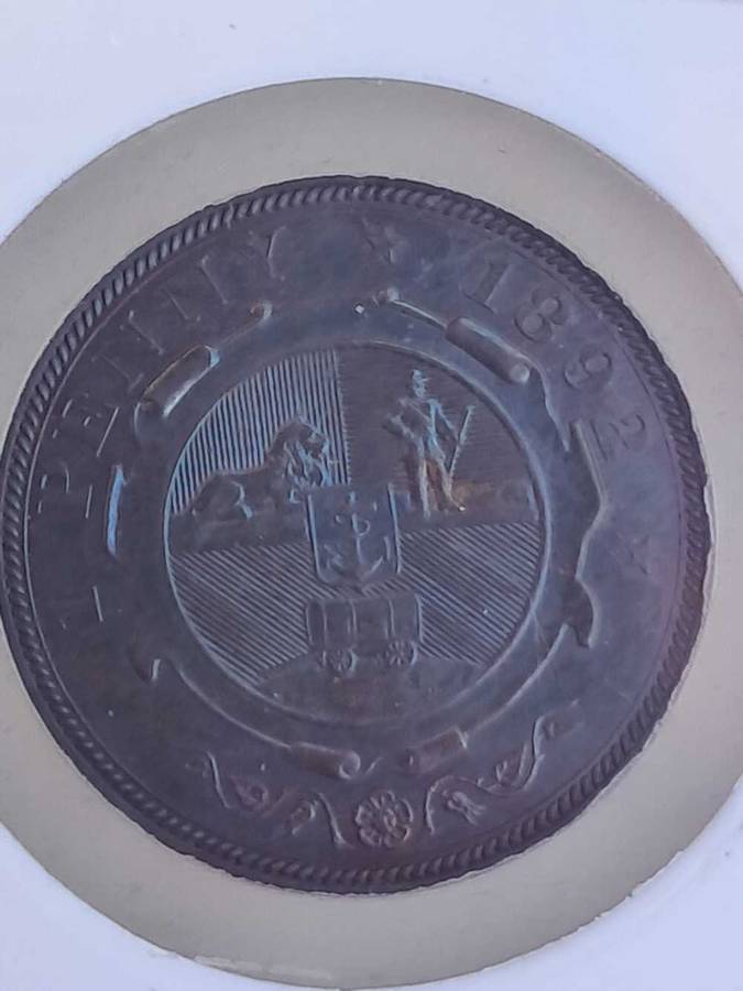 1892 Zar Penny. MS 63 BN