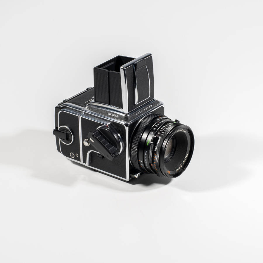 Hasselblad 501 CM with CF 80mm f2.8 lens and film backs
