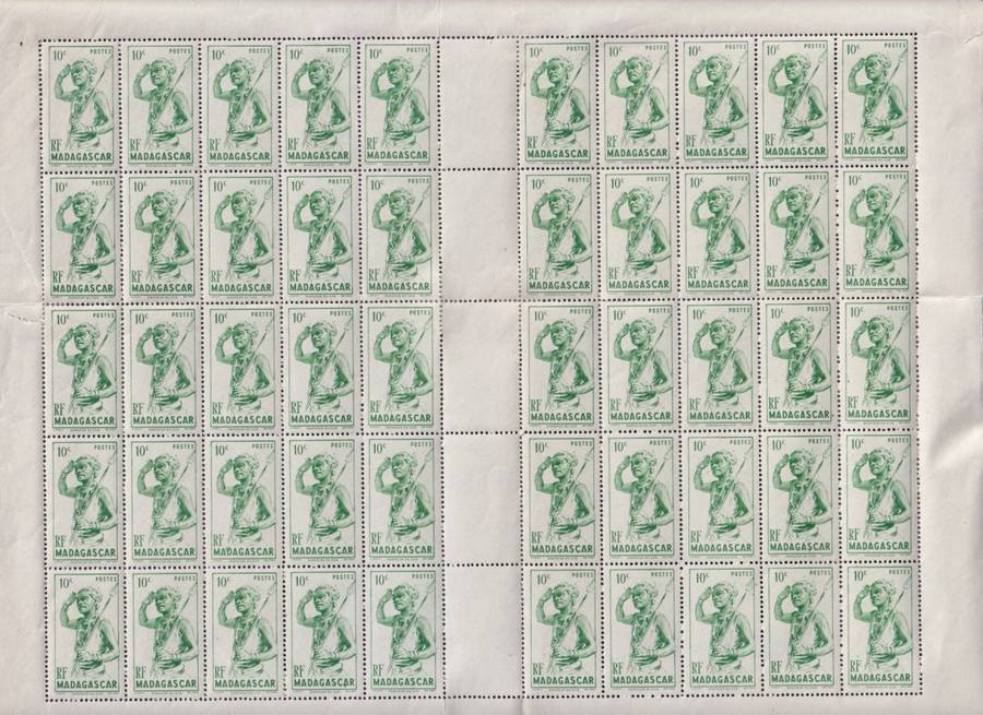 FRENCH MADAGASCAR and SOMALILAND large blocks of various values