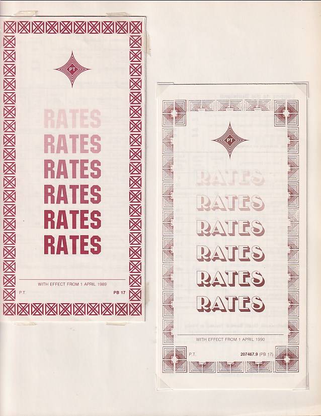 SA Post Office rates booklets collection 1986 to 2008 (not all scans shown)