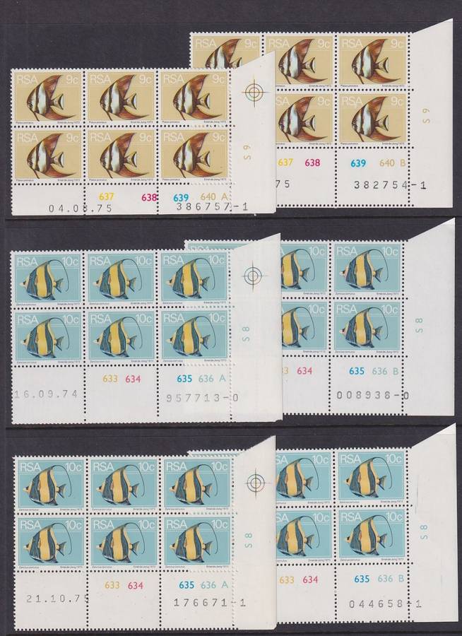 SOUTH AFRICA - 1974 2nd Definitive Series superb comprehensive collection of control blocks (MNH)