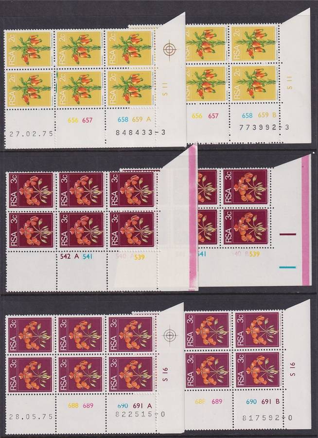 SOUTH AFRICA - 1974 2nd Definitive Series superb comprehensive collection of control blocks (MNH)